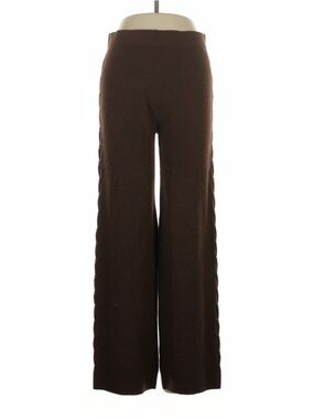 AUDEN womens knit sweater lounge pants in brown size small cableknit detail cozy
